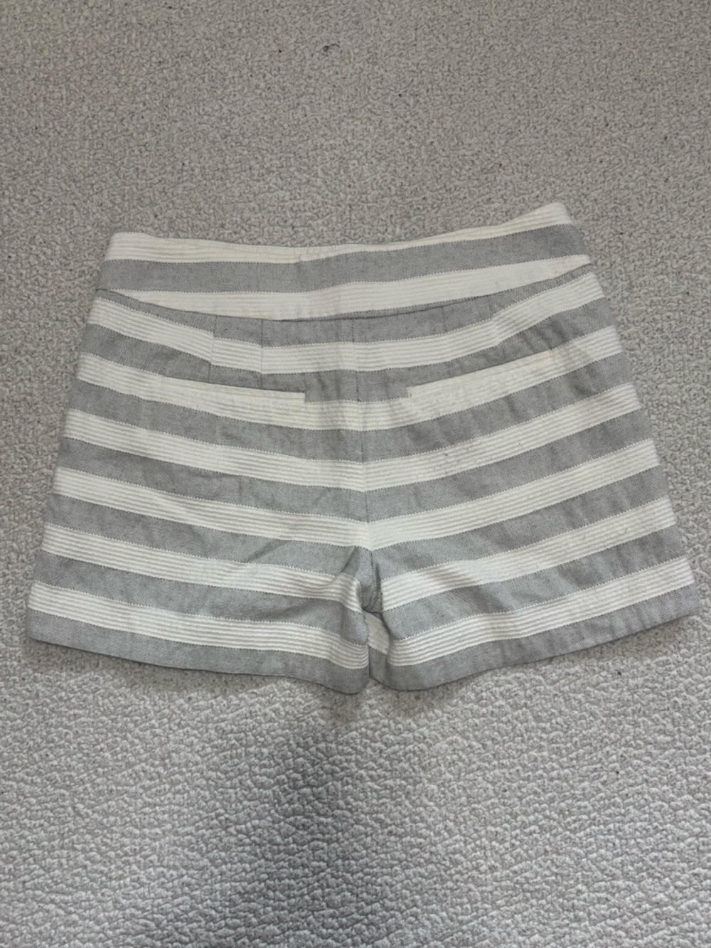 Women’s Loft High Waisted Sailor Shorts, White and Grey Stripes - Picture 2 of 3